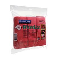 Image of Wypall Microfibre Cloth Cleaning Towel Red (6 Pack)