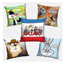 Image of Looney Tunes Cushion Cover/Pillowcase 38 x 38 cm Various Designs Bugs Bunny