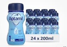 Image of Aptamil 1 First Infant Baby Milk Ready to Use Liquid Formula, from Birth, 200 ml
