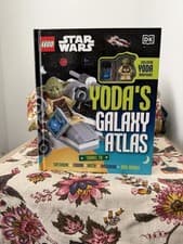Image of LEGO Star Wars Yoda's Galaxy Atlas Hardback 2022 w/ Exclusive Yoda Minifigure