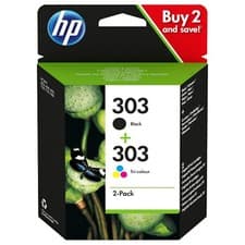 Image of Genuine HP 303 / 303XL Black and Colour Ink Cartridges for Envy Photo 6230 7130
