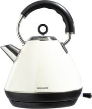 Image of Daewoo Kettle 1.7 Liters 3000W Cordless Stainless Steel Cream Pyramid Kettle