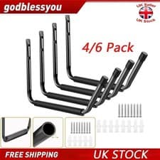 Image of 4/6 Pack Ex-Large Garage Storage Hooks Multipack 60kg Load per Hook Wall Mounted
