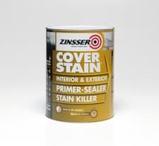 Image of Zinsser Cover Stain Primer & Sealer 1 LITRE Interior | Exterior use. Oil Based