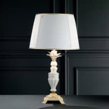 Image of Table Lamp in Brass Ivory and Gold Classic Light CIC-410