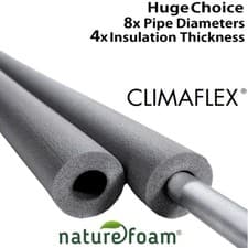 Image of Climaflex Foam Pipe Insulation ~ Lagging Wrap Roll ~Huge Range inc 9mm 13mm 25mm