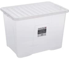 Image of Wham 80L Plastic Storage Boxes Durable Material Spacious Capacity Pack 1