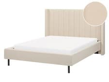 Image of Boucle EU Double Size Bed Beige VILLETTE
