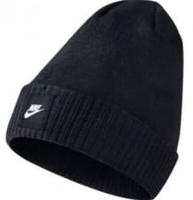 Image of Nike Mens Knit Woolly Beanie Hat Cuffed Futura Unisex Black One Size Fits All