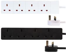 Image of 4 Way Gang Four Socket Mains Electric Extension Lead 0 - 20M Cable 13A UK Plug