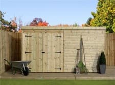 Image of Empire 4000 Pent Garden Shed 10X6 12X6 14X6 SHIPLAP PRESSURE TREATED T&G PENT DO