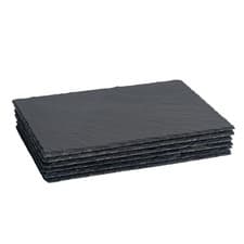 Image of Rectangle Slate Placemats - 30 x 20cm - Pack of 6