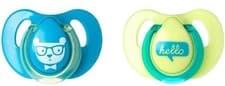Image of Tommee Tippee Essential Basics Decorated Cherry Soothers 6-18 months 2-pack