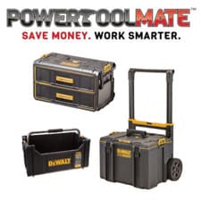 Image of Dewalt DS450 Rolling Case, 2 Drawer Organiser Case & Tote TOUGHSYSTEM 2.0 Bundle