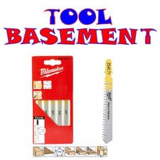 Image of Milwaukee 4932254071 Wood Plastic Cutting Jigsaw Blade 5 Pack T111C MIL2254071
