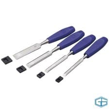 Image of BEVEL EDGE WOOD CHISEL SET 4 PIECE DRAPER STOCK NO 69619