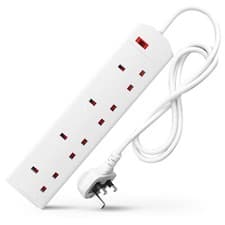 Image of Desiretech Electric Extension Lead 4 Gang UK Plug 3 Pin 1/2/5/10 Meter Cable