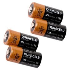 Image of 4x Duracell CR123 3V Lithium Photo Battery DL123A CR17345 Longest Expiry