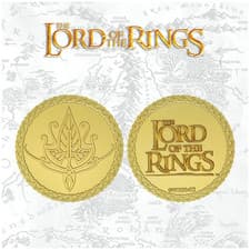 Image of LIMITED EDITION Lord of the Rings 24k Gold Plated ELVEN Medallion LOTR MAP