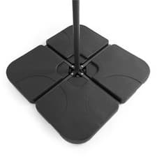 Image of VonHaus Parasol Base 60L - Heavy Duty Pack of 4 Weight Segments for Outdoor