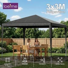 Image of 3x3m Outdoor Gazebo Waterproof Garden Canopy Party Tent With/ no Removable Sides