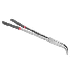 Image of 400mm/16in Extra Long Handle Nose Pliers 90 Degree Angled Jaws Curved Nose