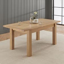 Image of Dining Table Cheshire Whitewash Oak Medium Extension 140 to 180cm Seats 6 to 8