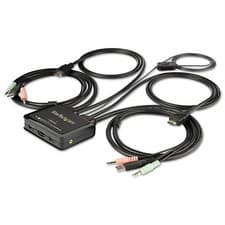 Image of StarTech.com 2 Port HDMI KVM Switch - 4K 60Hz - Compact Dual Port UHD/Ultra HD U