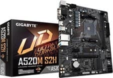 Image of Gigabyte A520M S2H Motherboard - Supports AMD Ryzen 5000 Series AM4 CPUs, 4+3