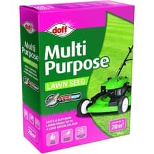 Image of Doff Multi Purpose Lawn Seed 500g with Procoat Covers 20m² New Lawn Repair