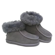 Image of Grey Ladies Women's Premium 100% Pure Twinface Sheepskin Boots Slippers EVA Sole