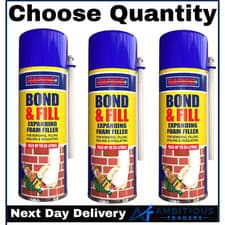 Image of EXPANDING FOAM BOND & FILL SEALING FILLING INSULATING GAP FILLER SPRAY 500ML NEW