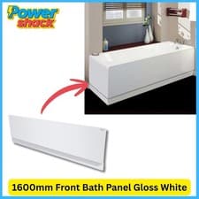 Image of Halite Bathrooms 1600mm Waterproof Front Bath Panel - White Gloss - 237BPM1600-W