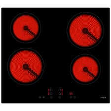 Image of HYE 60cm Ceramic Hob Built-In 4 Zone Electric Hob With Touch Controls, Black