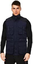Image of Mens Bodywarmer Workguard Padded Gilet Body Warmer Multi Pocket Jacket Lads Guys