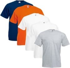 Image of Fruit Of The Loom Men's Original Logo Crew Collar 5-Pack T-Shirt