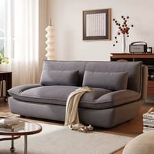 Image of Sofa Bed Cotton Corduroy Fabric Convertible Foldable Futon for Living Room