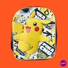 Image of 3D Pokémon Backpack Featuring Pikachu, Yellow and Black, One Size