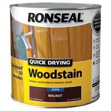 Image of Ronseal Quick Drying Exterior Woodstain - All Colours Finishes and Sizes