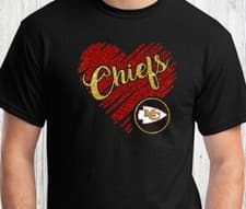 Image of Kansas City Chiefs - Heart - Heart of KC - America's Favorite Team -FastShipping