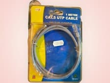 Image of 1M RJ45 CAT5e UTP Network Cable Grey - power, plus cables