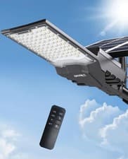 Image of LED Outdoor Light With Solar Panel 6500K IP67 High Brightness Battery
