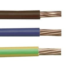 Image of 6491X 1.5mm Single Core Conduit Cable Wire Singles Blue Brown Green Yellow Earth
