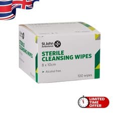 Image of Individually Wrapped Sterile Cleansing Wipes - Travel-Friendly 100 Count Package