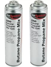 Image of 2 x350g Gas Cylinder Cartridge Butane Propane Mix Gas for Blow Torch Weed Burner