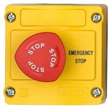 Image of BACO LBX130009 Kill Switch IP66 EPO Enclosure 240V AC 2.5A 2 Breakers