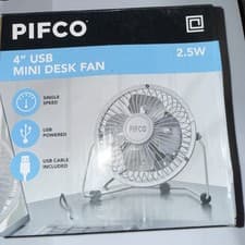 Image of Portable Desktop Cooling Desk Laptop USB Fan Super Silent 4" Pifco USB Mini Fan