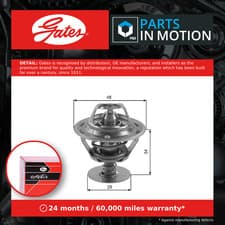Image of Coolant Thermostat fits TOYOTA Gates 9008023003 9091603046 9091603096 9091603060