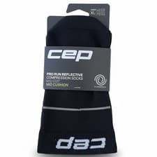 Image of new CEP pro run reflective mid cut 2.0 Socks Black XL Unisex