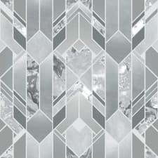 Image of Elixir Geo Silver Wallpaper 167501 by Muriva Geometric Lounge Bedroom Hallway